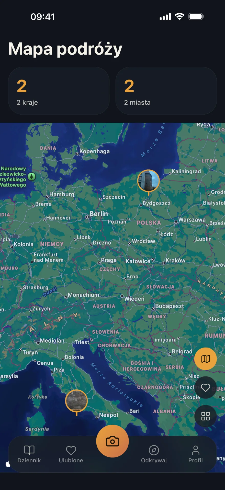 Mapa twoich miejsc